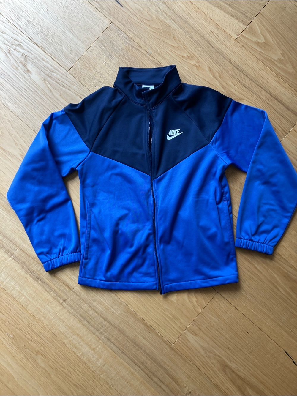 Nike NWOT Royal Blue and Navy Full-Zip Dri-fit Track Jacket